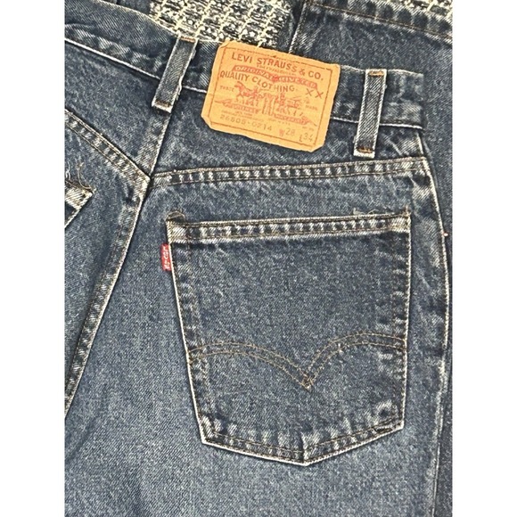 Vintage Levi's 505XX Women's Sz 11 (28x34) 26505-0214 Blue Denim Jeans Dark Wash - Picture 3 of 6
